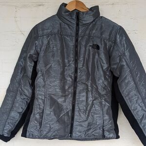 THE NORTH FACE WOMEN GOOSE DOWN INSOLATION SILVER BLACK SKI JACKET SIZE …